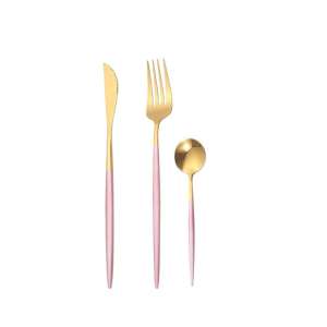 Posate Serie GoldRose - Forchetta, Coltello e Cucchiaio POS04-POS05-POS06