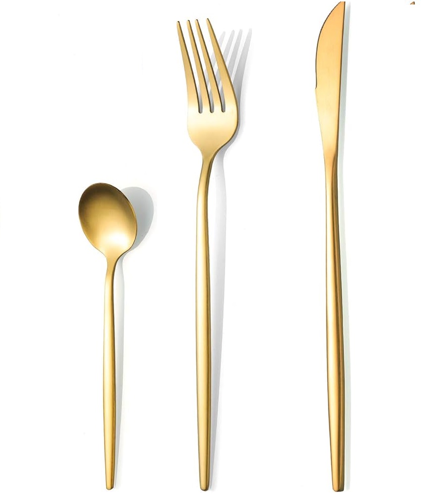 Posate Serie Gold - Forchetta, Coltello e Cucchiaio POS01-POS02-POS03 3 Posate Serie Gold - Forchetta, Coltello e Cucchiaio POS01-POS02-POS03 - immagine 3