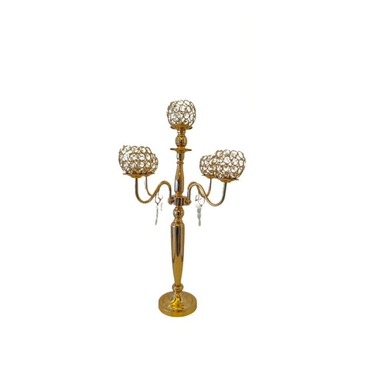 Candelabro 5 Fiamme Oro H 70 cm VAS20