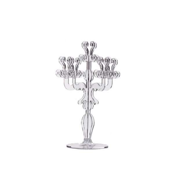 Candelabro Plexyglass Trasparente Barocco H 70 cm VAS02