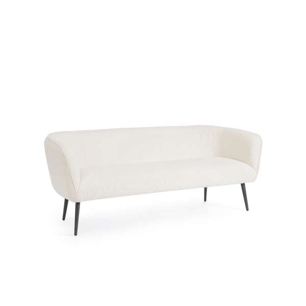 Divano Lyvia Bianco Bouclè 3 posti DIV01