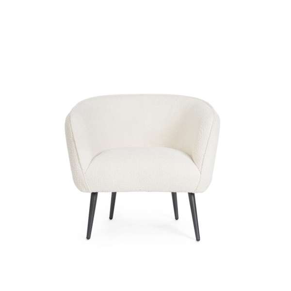 Poltrona Lyvia Bianco Bouclè DIV03