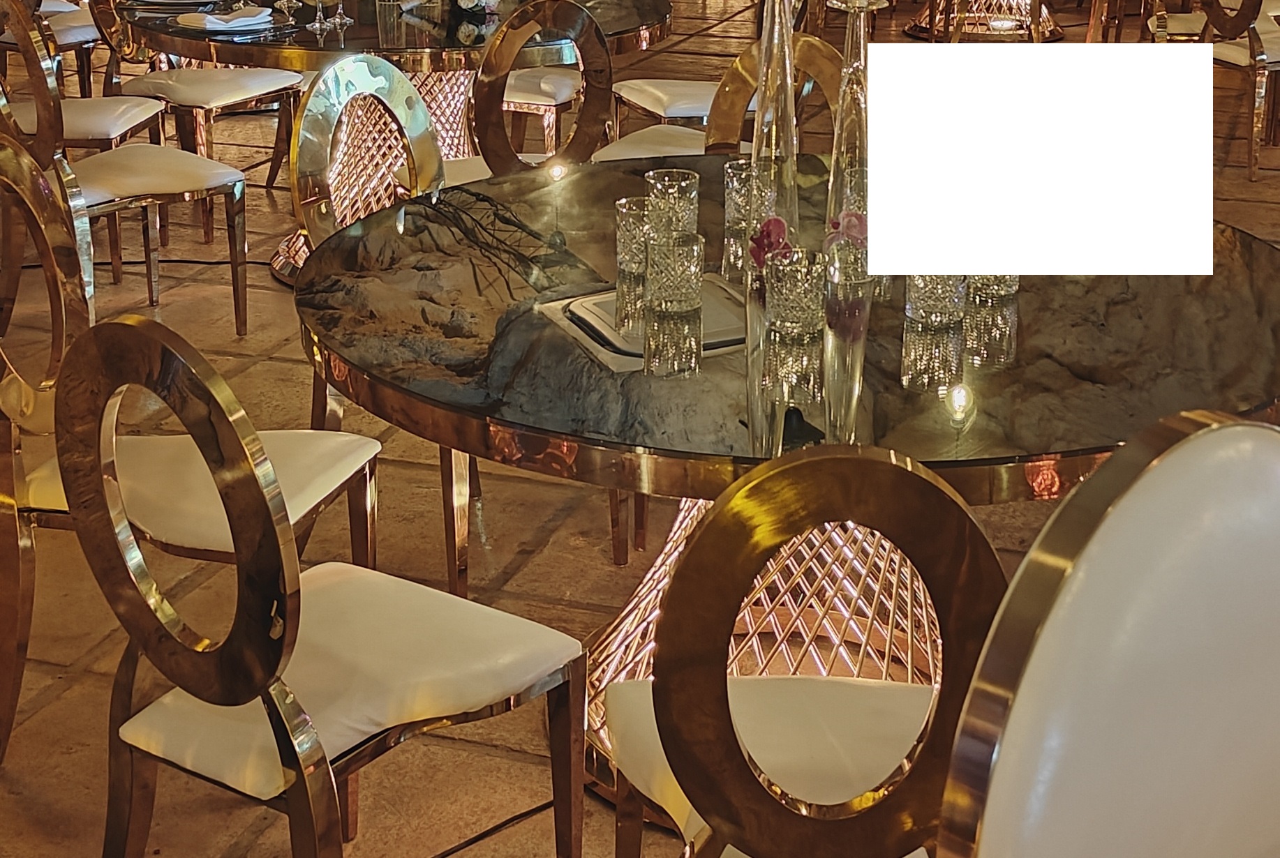 Tavolo Dubai Gold Specchiato 150x75h TAV10 - immagine 3