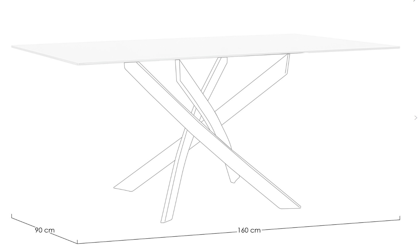 Tavolo George Bianco 160x90x75h TAV16 - immagine 3