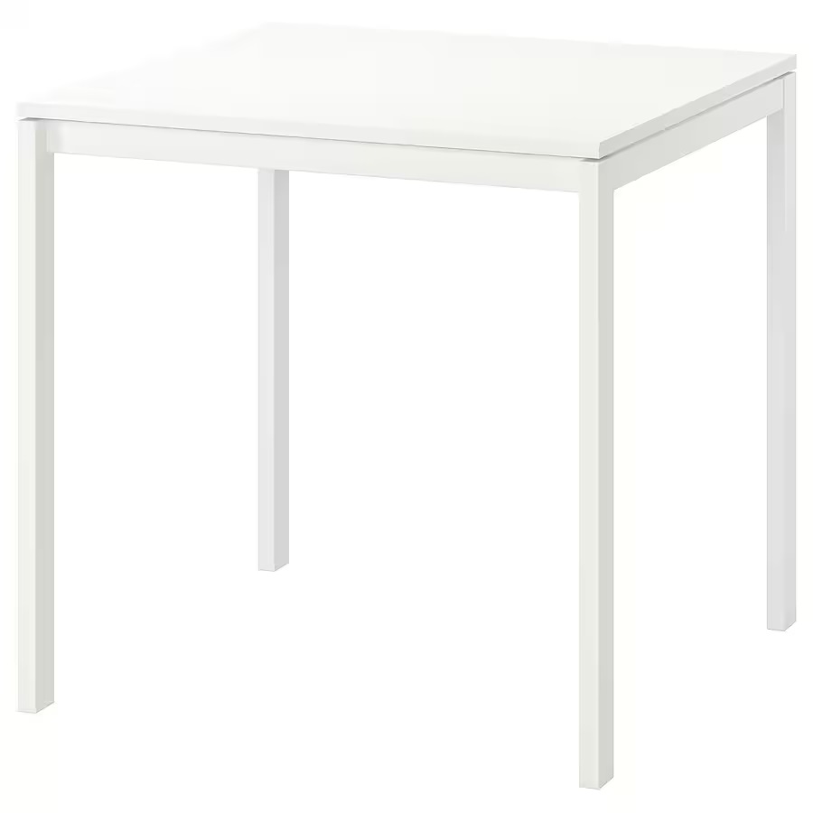 Tavolo Melamina Bianco 75x75x74h TAV17 - immagine 2