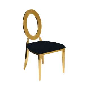 Sedia Dubai Gold-Black Velluto SED07