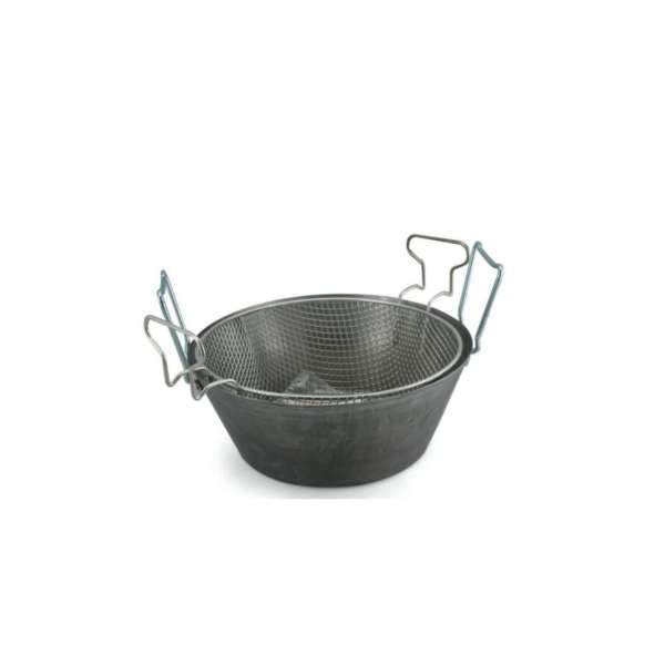 Pentola nera Friggitrice con cestello